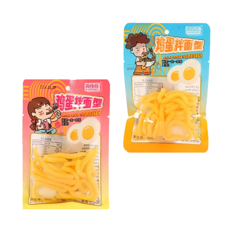 پاستیل مدل نودل و تخم مرغ
