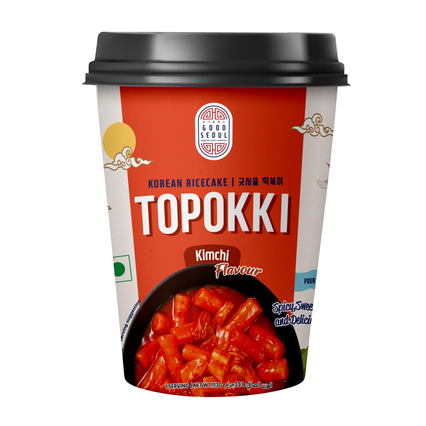 خرید دوکبوکی آماده کره ای با طعم کیمچی برند گود سئول (topokki)
