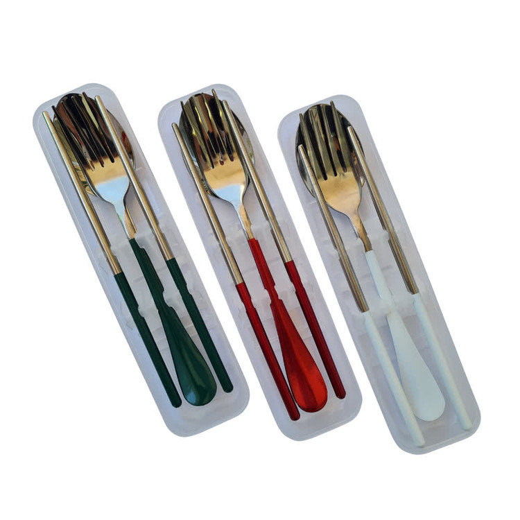 باکس مسافرتی همراه با قاشق چنگال و چاپستیک