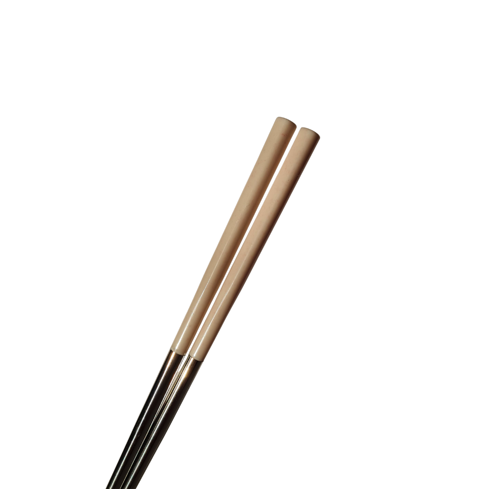 چوب غذاخوری استیل با دسته رنگی صدفی