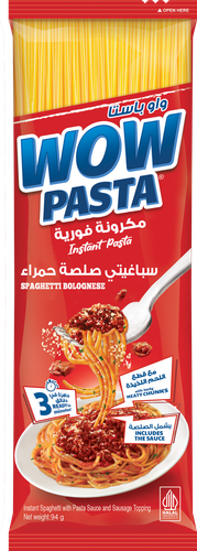 واو پاستا _ پاستای فوری 3 دقیقه ای با طعم بلونز (سس گوشت و گوجه فرنگی)