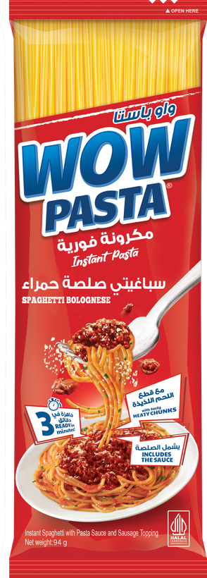واو پاستا _ پاستای فوری 3 دقیقه ای با طعم بلونز (سس گوشت و گوجه فرنگی)
