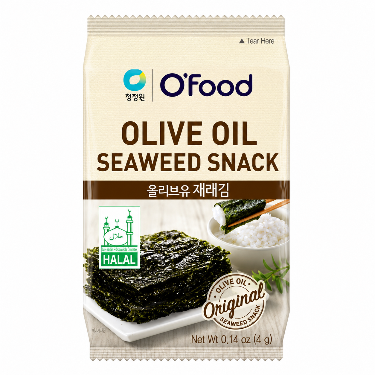 چیپس جلبک با طعم روغن زیتون